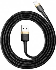 Фото: Кабель Baseus Cafule 1.5A AM / Lightning 2m Black/Gold (CALKLF-CV1) № 5 | KTC