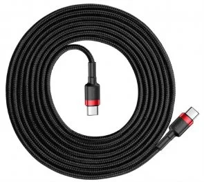 Фото: Кабель Baseus Cafule 20V 3A CM / CM 2m Red/Black (CATKLF-H91) № 5 | KTC
