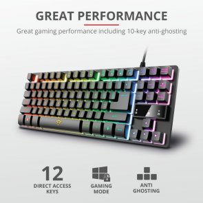 Клавіатура Trust GXT 833 Thado TKL Illuminated RU USB (23724)