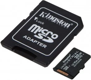 Фото: FLASH пам'ять Kingston C10 A1 pSLC Micro SDHC 32GB with adapter (SDCIT2/32GB) № 3 | KTC