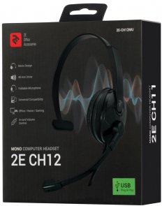 Гарнітура 2E CH12 Mono USB Black (2E-CH12MU)