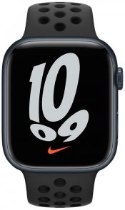 Смарт годинник Apple Watch Nike Series 7 GPS 45mm Midnight Aluminium Case with Anthracite/Black (MKNC3)