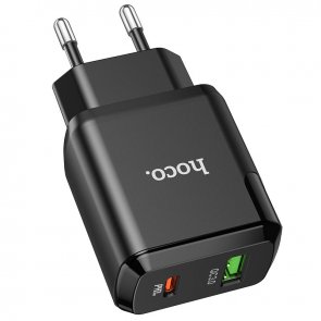Зарядний пристрій Hoco N5 Favor PD20W QC3.0 with Type-C cable Black (N5 + Type-C Black)