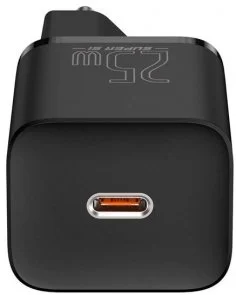 Фото: Зарядний пристрій Baseus Super Si Quick Charger 25W EU Mini Black with Type-C/Type-C (TZCCSUP-L01) № 3 | KTC