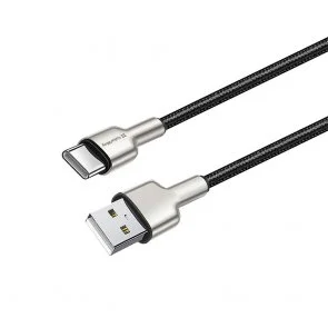 Фото: Кабель ColorWay Head Metal 2.4A AM / Type-C 1m Black (CW-CBUC046-BK) № 2 | KTC