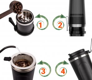 Портативна кавомолка Xiaomi BUD Portable coffee machine Black (BB02A)