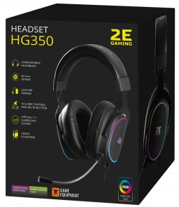 Гарнітура 2E HG350 RGB USB 7.1 Black (2E-HG350BK-7.1)