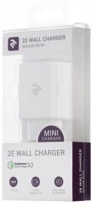 Зарядний пристрій 2E Wall Charger 18W White (2E-WC1USB18W-W)