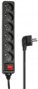 Мережевий фільтр Hama 6/3m Black (00137265)