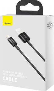 Кабель Baseus Superior Series Fast Charging 2.4A AM / Lightning 2m Black (CALYS-C01)