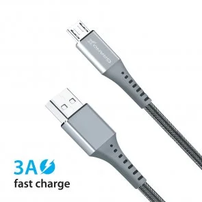 Фото: Кабель Grand-X FM-12G 3A AM / Micro USB 1m Grey № 3 | KTC
