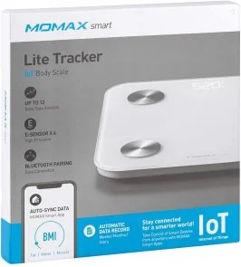 Фото: Смарт ваги Momax Lite Tracker IoT Body Scale White (EW2SW) № 5 | KTC