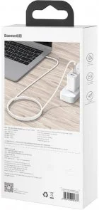Фото: Кабель Baseus Cafule Metal 100W CM / CM 1m White (CATJK-C02) № 7 | KTC