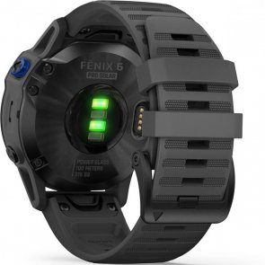 Смарт годинник Garmin Fenix 6 Pro Solar Black with Slate Gray Band (010-02410-11)