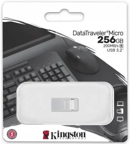 Фото: Флешка USB Kingston DataTraveler Micro 256GB (DTMC3G2/256GB) № 3 | KTC