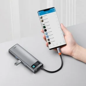 Фото: USB-хаб Baseus Metal Gleam Series 9in1 Gray (CAHUB-CU0G) № 6 | KTC