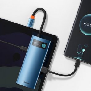 USB-хаб Baseus Metal Gleam Series 6in1 Blue (WKWG000003)