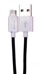 Кабель Rock Space S08 Round Cable 2.1A AM / Micro USB 1m Black (RCB0688)