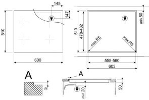 Індукційна варильна поверхня Smeg Universal (SI4642D)