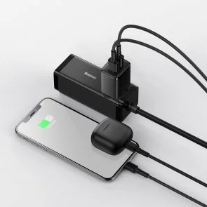 Фото: Зарядний пристрій Baseus Compact Charger 2U 10.5W Black (CCXJ010201) № 5 | KTC