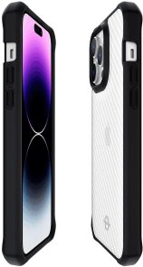 Чохол Apple for iPhone 14 Pro Max HYBRID R TEK Black and Transparent (AP4M-HBTEK-BKTR)