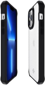 Чохол iTSkins for iPhone 14 Pro HYBRID R TEK Black and Transparent (AP4X-HBTEK-BKTR)