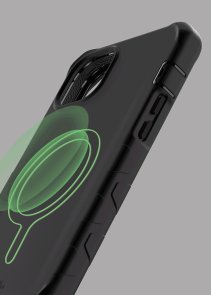 Чохол iTSkins for iPhone 14 Plus VAULT R SOLID with MagSafe Charcoal Black (AP4R-VAMSO-CABL)