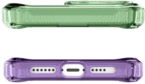 Чохол iTSkins for iPhone 14 Plus SUPREME R PRISM with MagSafe light green and light purple (AP4R-SUPMA-LGLP)