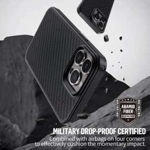 Фото: Чохол Blueo for iPhone 14 Pro Max - Armor Aramid Fiber Anti-Drop Case Black № 11 | KTC