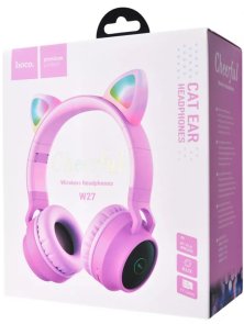 Гарнітура Hoco W27 Cat Ear Pink (30804)