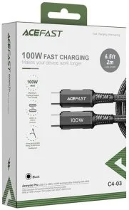 Фото: Кабель Acefast C4-03 100W Type-C / Type-C 2m Black (AFC4-03B) № 3 | KTC