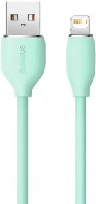Фото: Кабель Baseus Jelly Liquid Silica Gel Fast Charging 2.4A AM / Lightning 2m Green (CAGD000106) № 2 | KTC