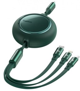 Кабель Baseus 3in1 100W Type-C / Lightning/Micro USB/Type-C 1.2m Green (CAMLC-AMJ06)