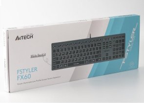 Клавіатура A4tech FX60 Fstyler White backlit Grey (FX60 USB (Grey) White backlit)