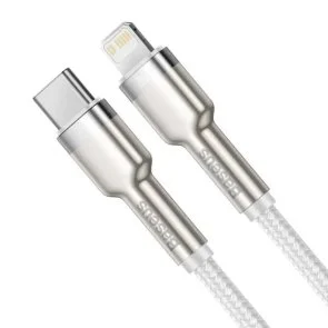 Фото: Кабель Baseus Cafule series Metal PD 20W Type-C / Lightning 2m White (CATLJK-B02) № 2 | KTC