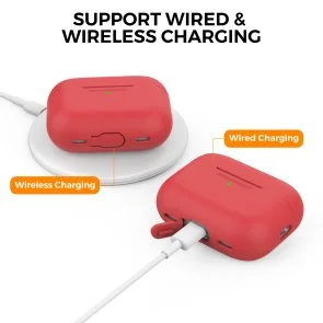 Фото: Чохол for AirPods Pro 2 - Silicon Case DELIDIGI Red № 3 | KTC