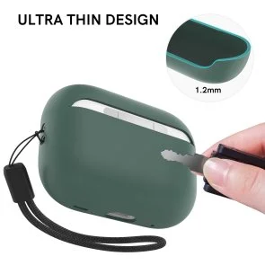 Фото: Чохол for AirPods Pro 2 - Silicon Case Two Parts Midnight Green № 2 | KTC