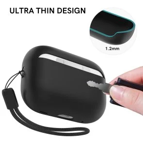 Фото: Чохол for AirPods Pro 2 - Silicon Case Two Parts Black № 2 | KTC