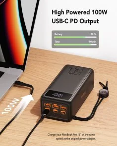 Фото: Батарея універсальна Veger Tank Boost 56000mAh T100W Camping Power Bank for Laptop ( VP 5001С) № 6 | KTC