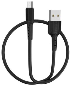 Кабель BOROFONE BX16 AM / MicroUSB 2A Black (BX16MB)