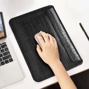 Чохол WIWU Skin Croco Geniunie Leather Sleeve for MacBook Pro 14.2 Black (6936686403993)