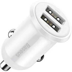 Фото: Автомобільний зарядний пристрій Baseus Grain Pro Car Charger 4.8A White (CCALLP-02) № 2 | KTC
