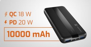  Батарея універсальна NATEC GENESIS Trevi SlimQ 10000mAh 20W Black (NPB-1923)