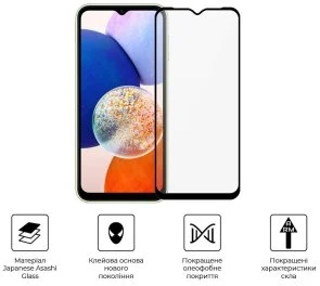 Фото: Захисне скло ArmorStandart for Samsung A14 - Pro Black (ARM66206) № 2 | KTC