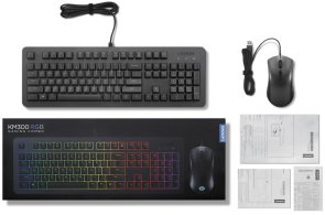 Комплект клавіатура+миша ігровий Lenovo Legion KM300 RGB Gaming Combo ENG/UKR Black (GX31L16652)