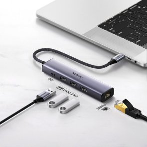 USB-хаб UGREEN CM475 Gray (20932)