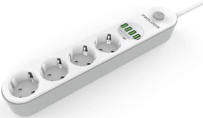 Мережевий фільтр ProLogix Premium 4/2m USB White (PR-SE4432W)