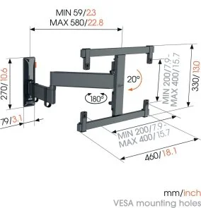 Фото: Кронштейн Vogels TVM 3463 OLED Black (3834630) № 3 | KTC