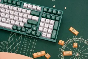 Фото: Клавіатура Akko 3098S London 98Key CS Silver Hot-Swap RGB ENG/UKR White/Green (6925758616836) № 12 | KTC