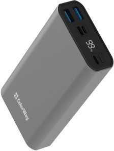 Батарея універсальна ColorWay CW-PB200LPH3GR-PDD 20000mAh 22.5W Gray